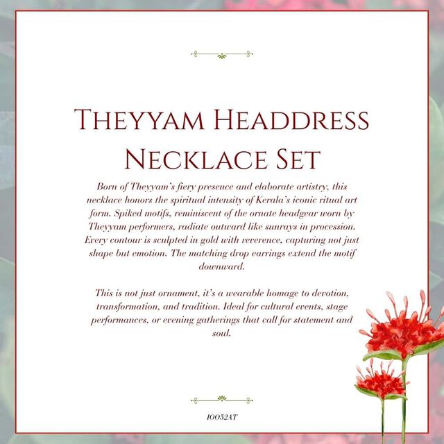 Tanishq 22KT Theyyam Headdress Necklace Set for Women 7
