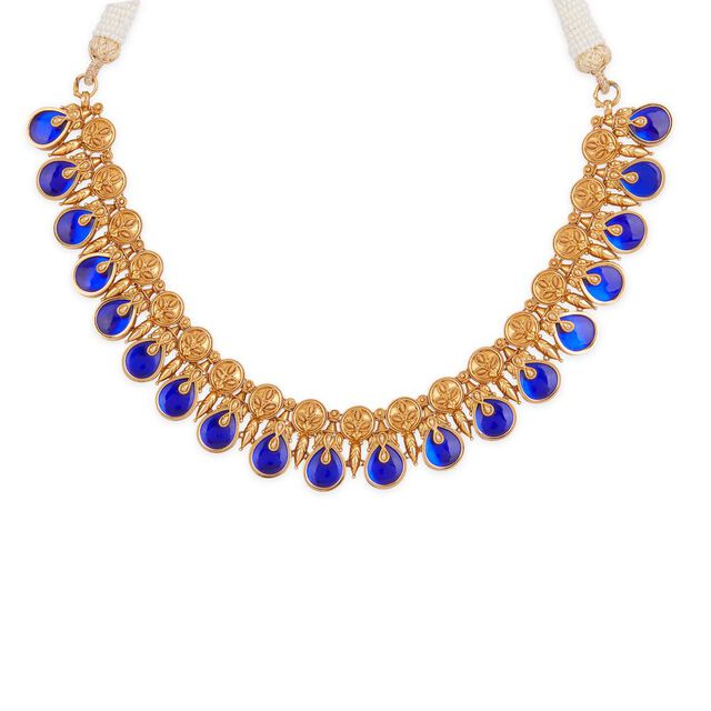 Tanishq 22KT Shankhupushpam�Bloom Necklace Set for Women 2
