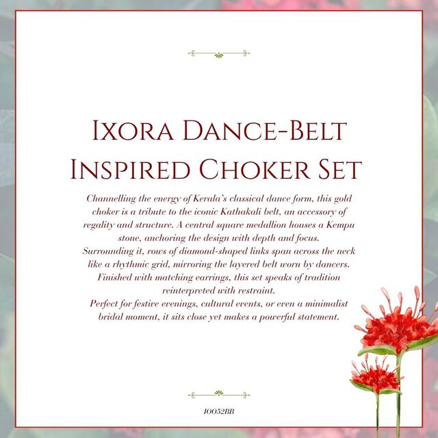 Tanishq 22 KT Ixora Dance-Belt Inspired Choker Set  for Women 6