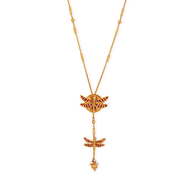 Tanishq 22KT Grace of Onathumbi Necklace Set for Women 2