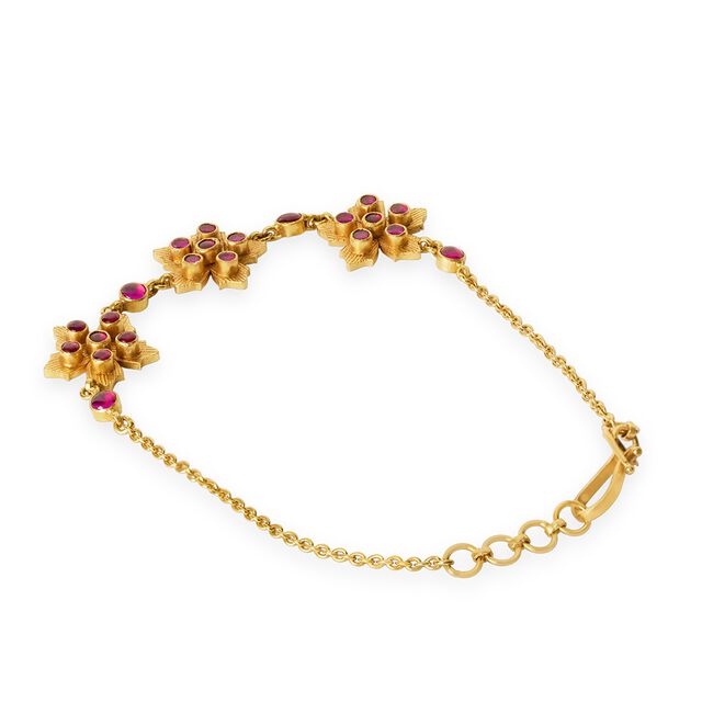 Tanishq 22 Kt Glass Kundan Bracelet for Women 4