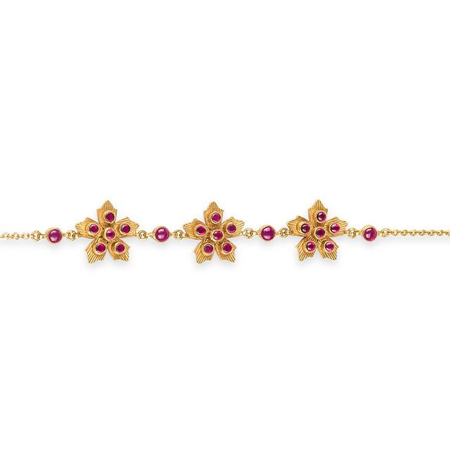 Tanishq 22 Kt Glass Kundan Bracelet for Women 5