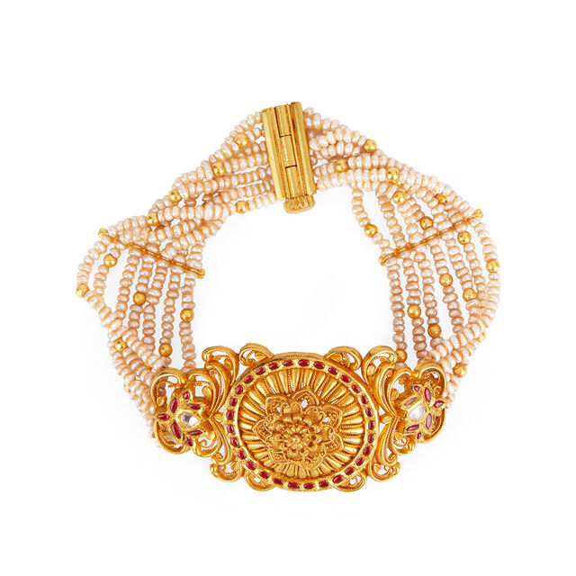 Tanishq 22KT Regal Radiance Temple Bracelet for Women 4