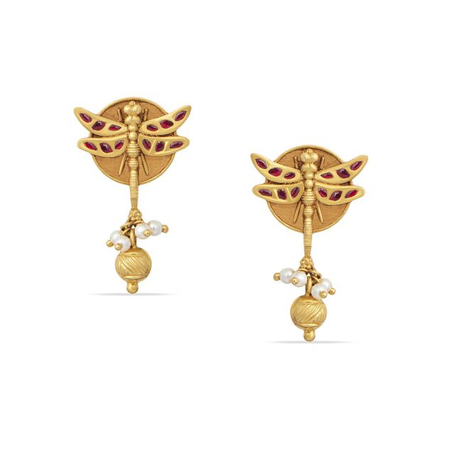 Tanishq 22KT Gold Earrings 