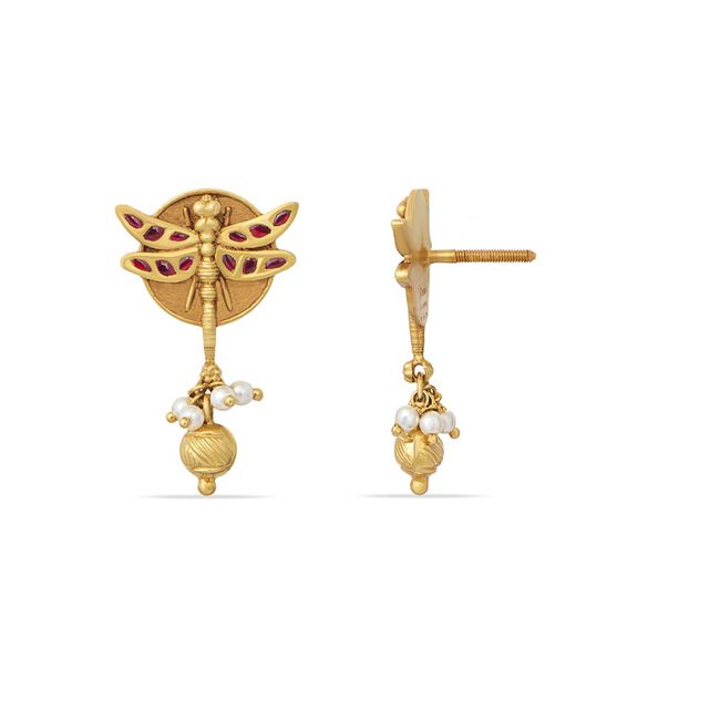 Tanishq 22KT Gold Earrings 4