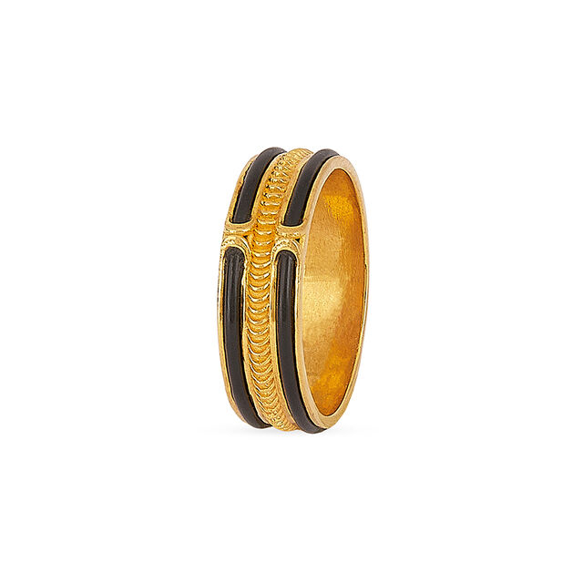 Tanishq 22KT Twin Threads Heritage Ring for Men 2