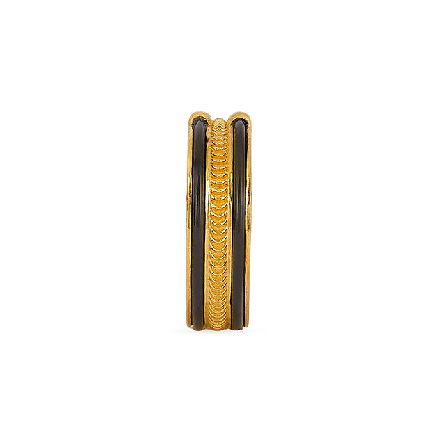 Tanishq 22KT Twin Threads Heritage Ring for Men 3