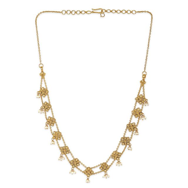 Tanishq 22KT Pearl Necklace for Women 
