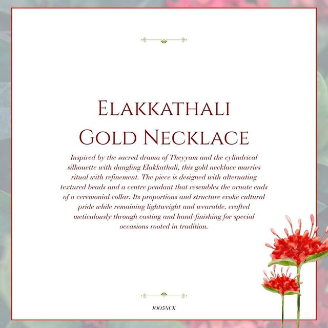 Tanishq 22KT Elakkathali Gold Necklace for Women 5