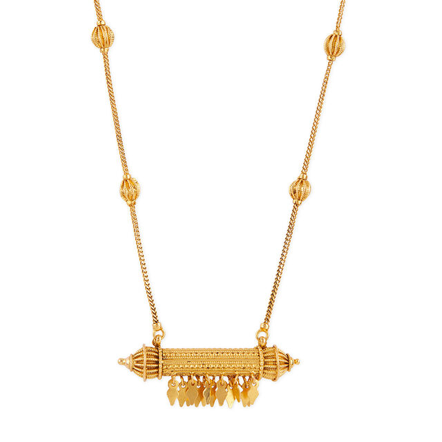 Tanishq 22KT Elakkathali Gold Necklace for Women 2