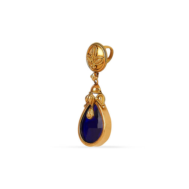 Tanishq 22KT Shankhpushpam Drop Pendant for Women 2