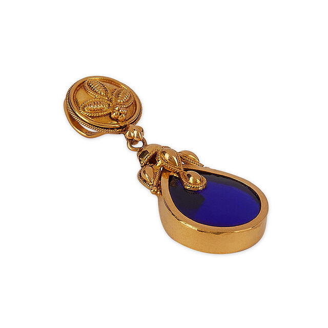 Tanishq 22KT Shankhpushpam Drop Pendant for Women 3
