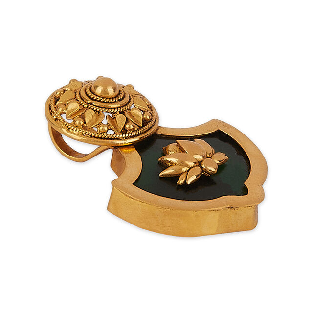 Tanishq 22KT Lotus Crest Palakka Pendant for Women 3