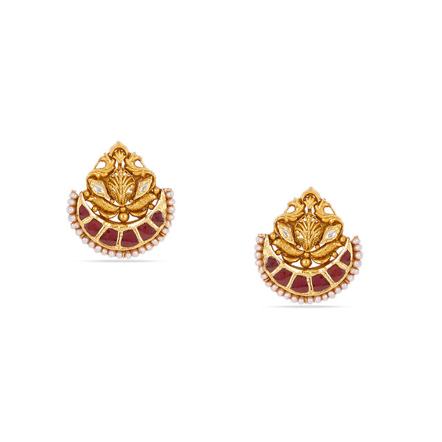Tanishq 22 KT Theyyam Radiance Studs for Women 