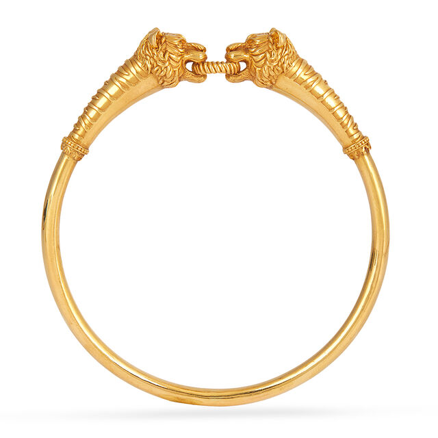 Tanishq 22 KT Pulikali Tiger-Head Kada for Men 