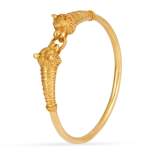 Tanishq 22 KT Pulikali Tiger-Head Kada for Men 2