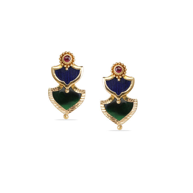 Striking Peacock-Inspired Pendant Set 4