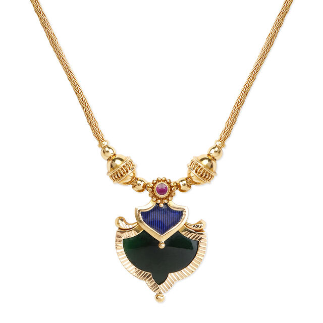 Striking Peacock-Inspired Pendant Set 6