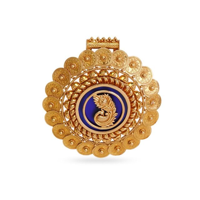 Regal Peacock Feather Pendant Set 4