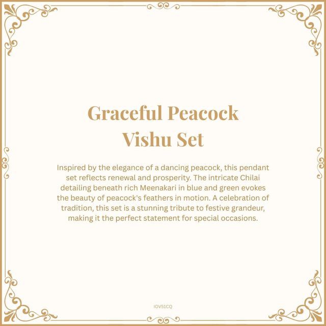 Graceful Peacock Vishu Set 7
