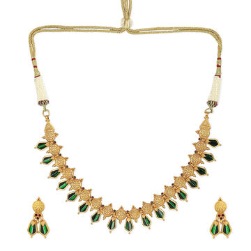 Tanishq 22KT Synthetic Stone Necklace Set for Women