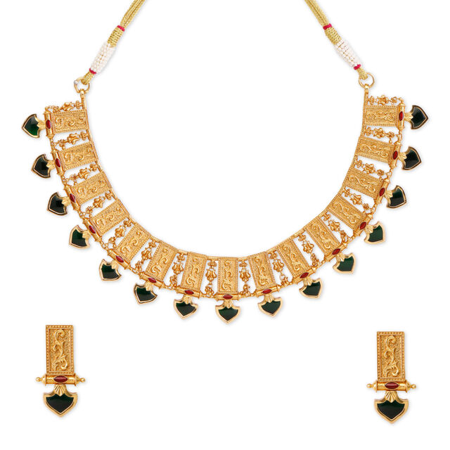 Gleaming Palakka Necklace Set 2