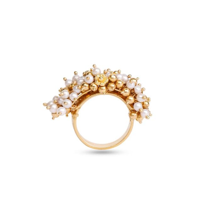 Lustrous Kanikonna Flower Ring 7