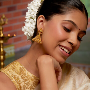 Divine Krishna Filigree Jhumka