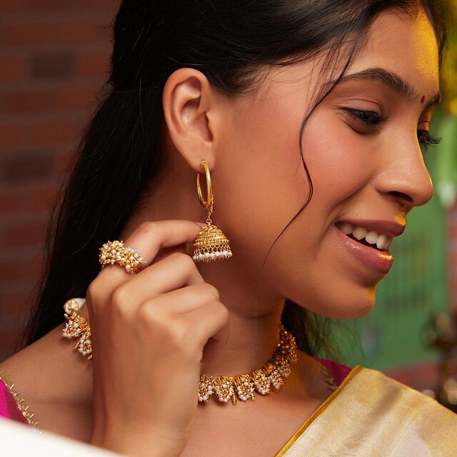 Brass Bell Jhumkas 8