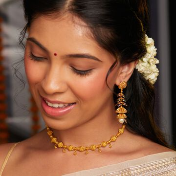 Vishu Glow Peacock Jhumka