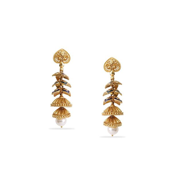 Vishu Glow Peacock Jhumka 2