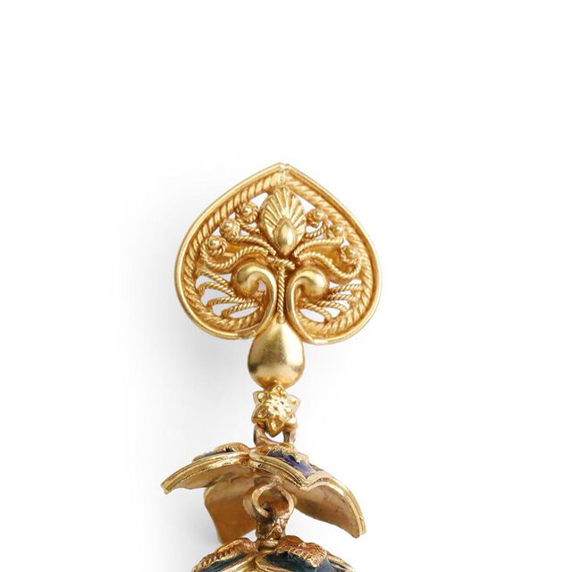 Vishu Glow Peacock Jhumka 5