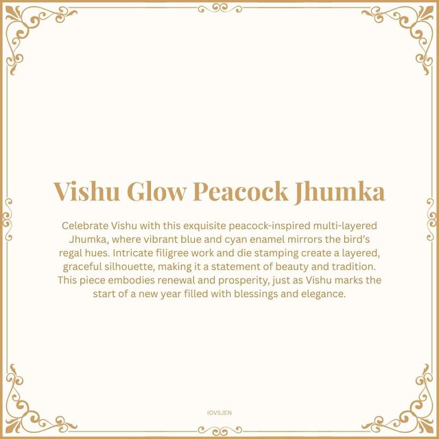 Vishu Glow Peacock Jhumka 8