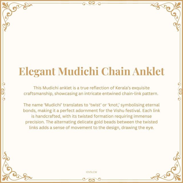 Elegant Mudichi Chain Anklet 6