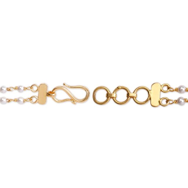 Graceful Floral Pearl Anklet 5