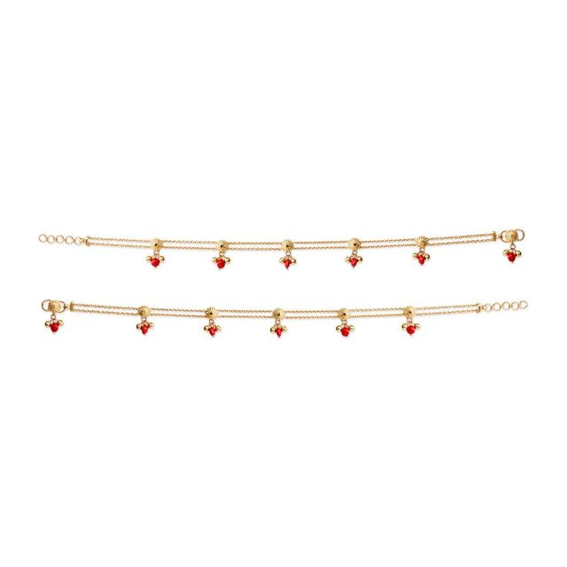 Vishu Bloom Floral Anklet 2