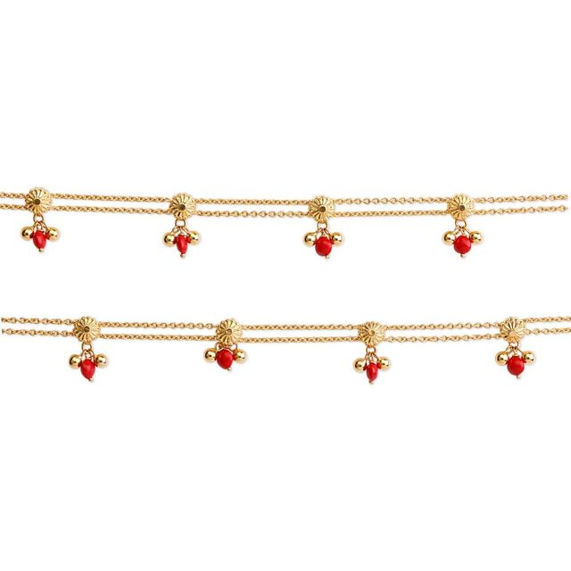 Vishu Bloom Floral Anklet 4