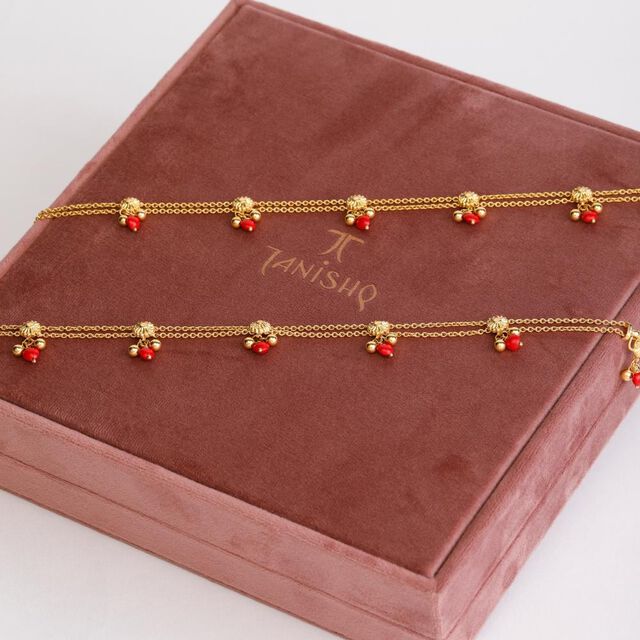 Vishu Bloom Floral Anklet 6