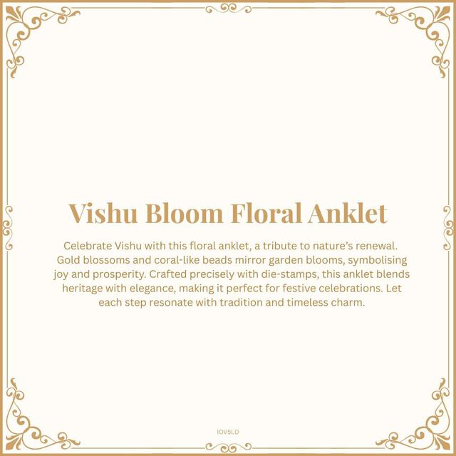 Vishu Bloom Floral Anklet 7