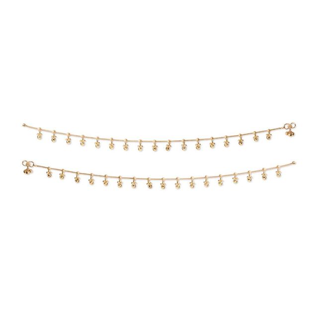 Gold Kuzhiminni Anklet Pair 2