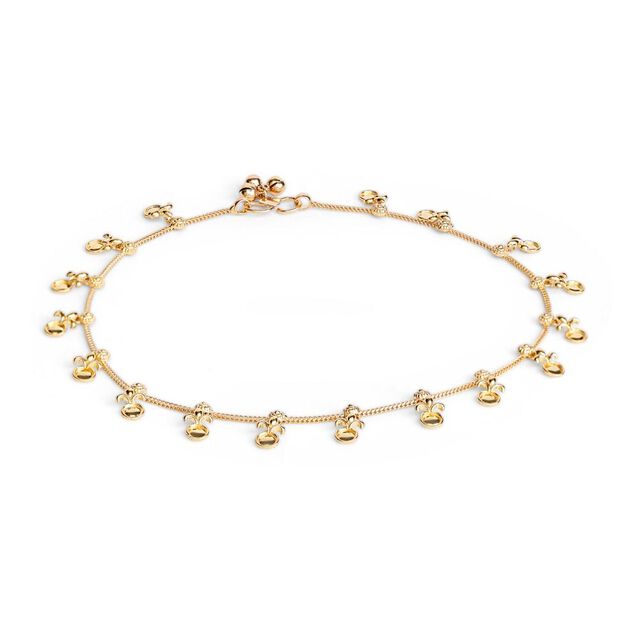 Gold Kuzhiminni Anklet Pair 3