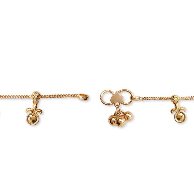 Gold Kuzhiminni Anklet Pair 6