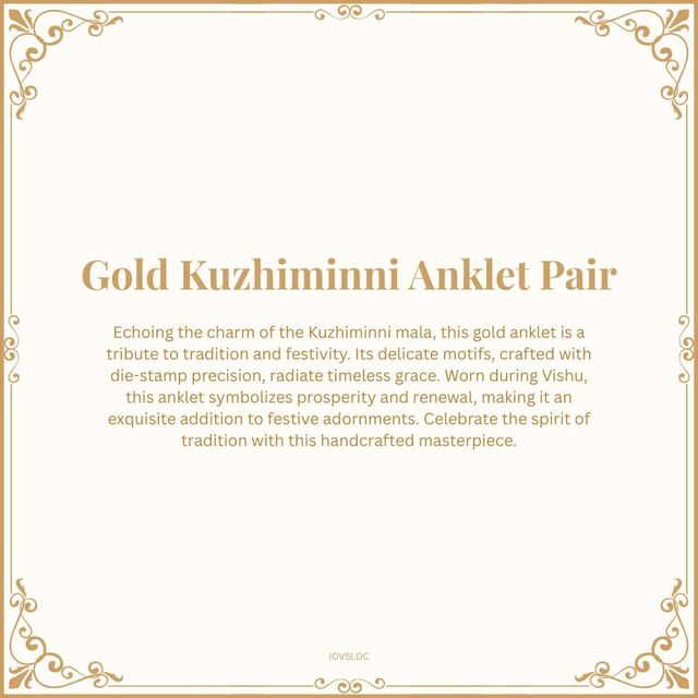 Gold Kuzhiminni Anklet Pair 8