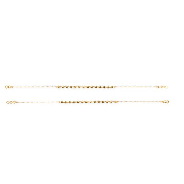 Gold Manimala Anklet Pair 