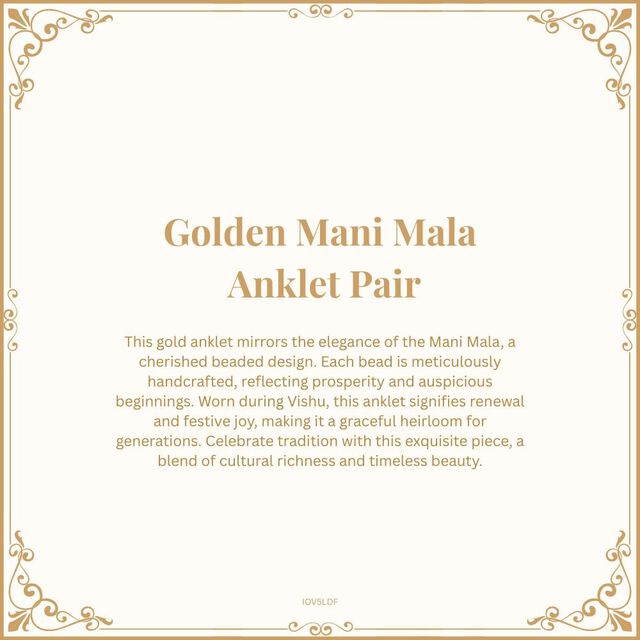 Gold Manimala Anklet Pair 5
