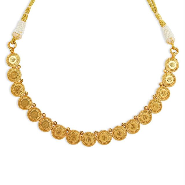 Peepal Leaf Kasu Necklace 2