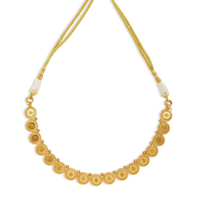 Peepal Leaf Kasu Necklace 4