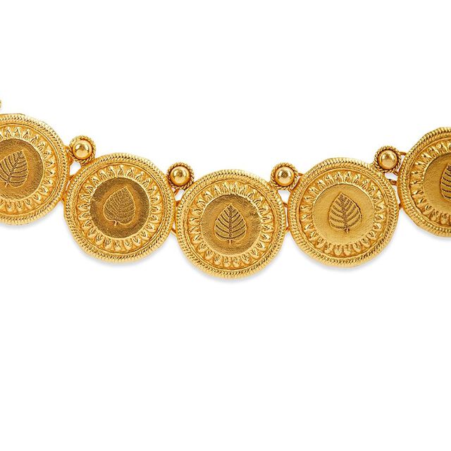 Peepal Leaf Kasu Necklace 5