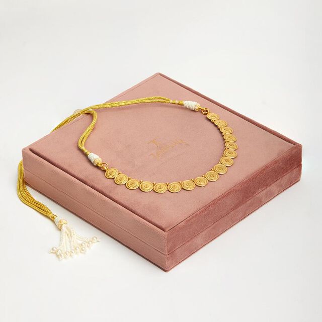 Peepal Leaf Kasu Necklace 6
