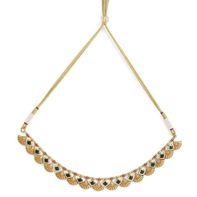 Traditional Palakka Mala Gold Necklace 4